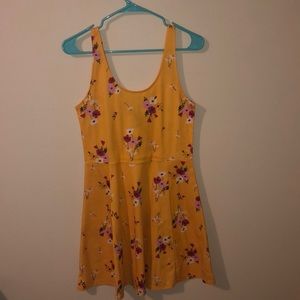 Yellow floral sun dress